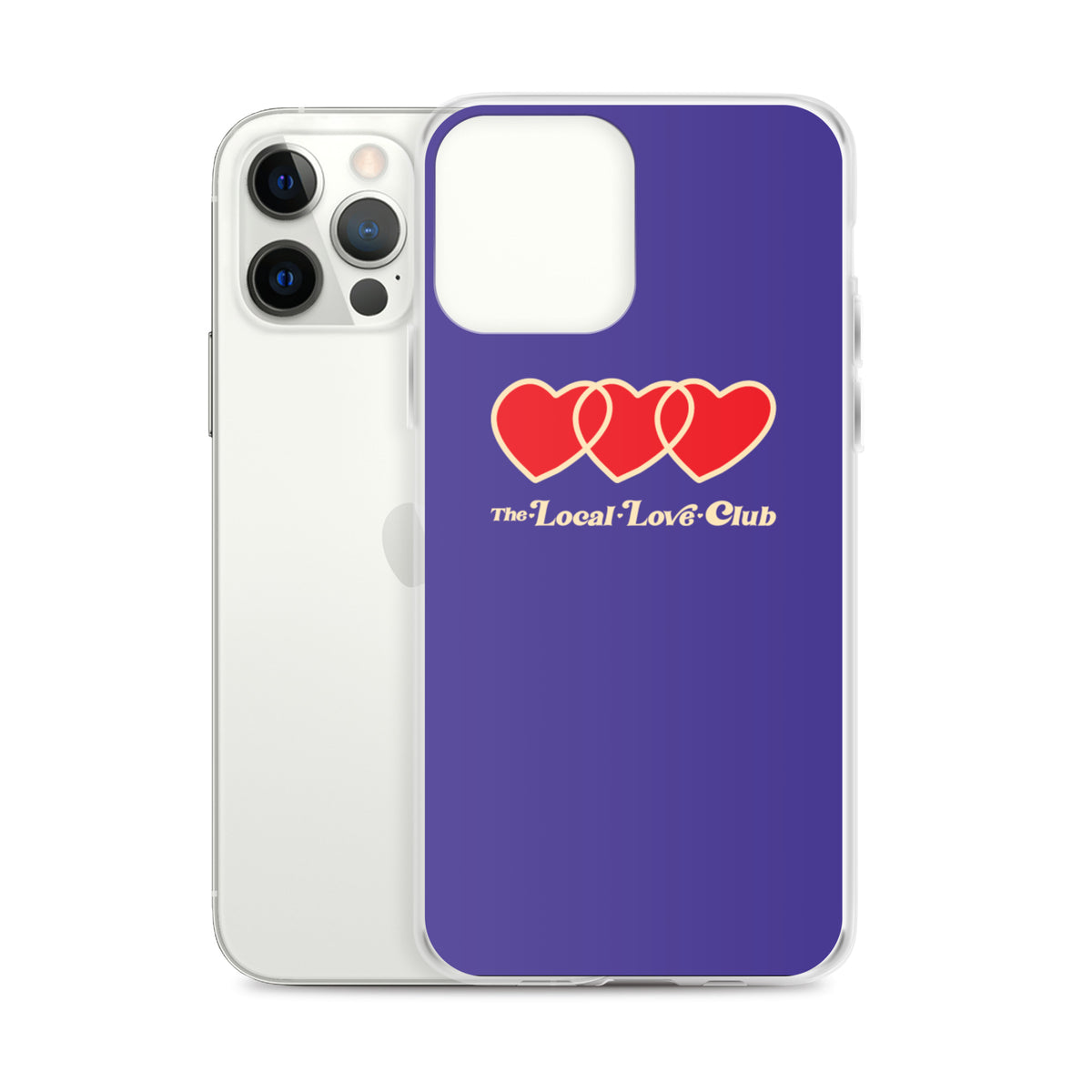 TRIPLE HEARTS PHONE CASE IN VIOLET