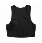 Load image into Gallery viewer, LOVER&#39;S UNIFORM RIB TANK IN BLACK
