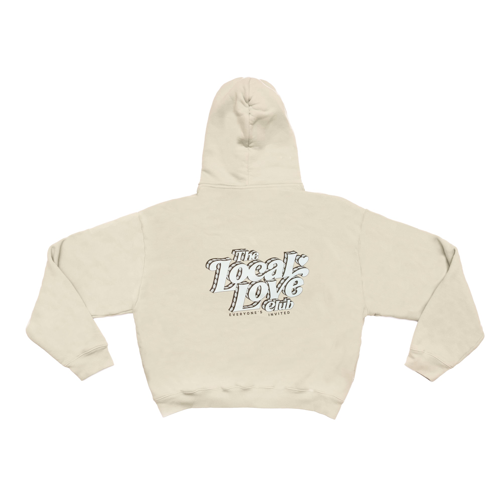 EVERYONE'S INVITED HOODIE IN IVORY/CHOCOLATE