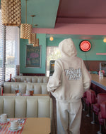 Load image into Gallery viewer, EVERYONE&#39;S INVITED HOODIE IN IVORY/CHOCOLATE
